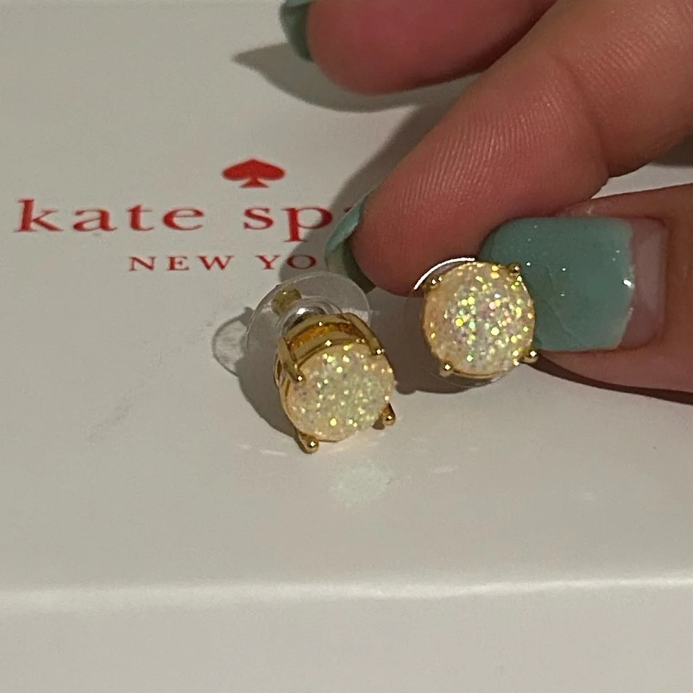 Kate Spade Opal Glitter Stud Earrings - Picture 2 of 3